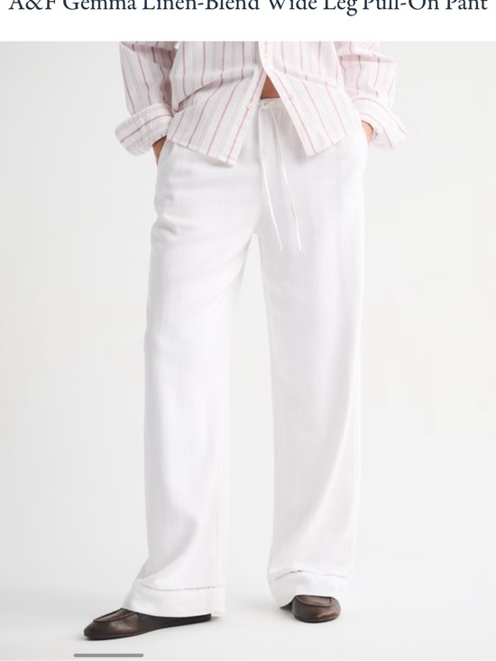 Abercrombie & Fitch Pants - Abercrombie & Fitch Linen-Blend Wide Leg Pull on pants